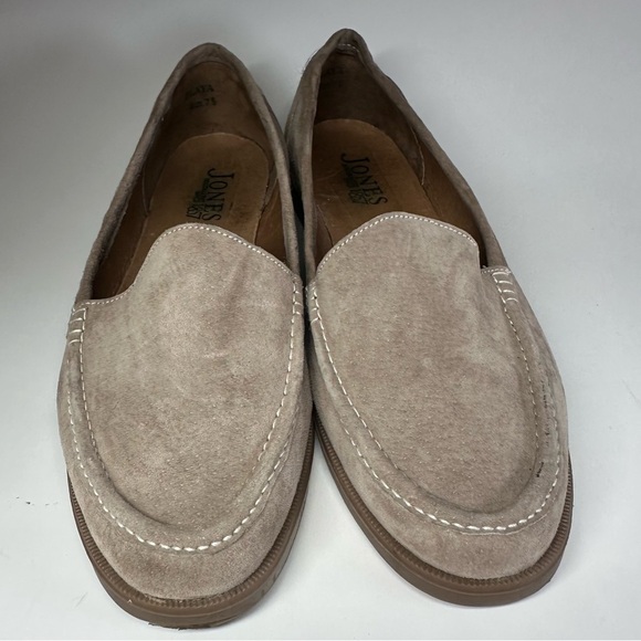Jones Bootmaker Loafers Shoes Men's 7.5 Playa Tan Suede England Preppy Leather - Picture 3 of 14